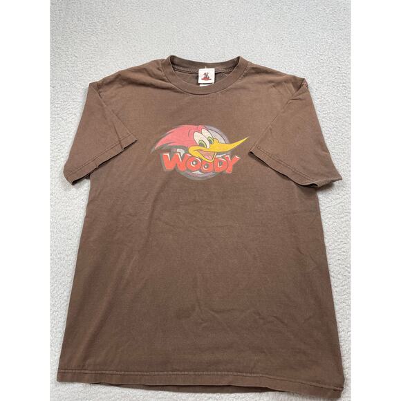 Woody The Woodpecker Brown Graphic T-Shirt Adult Size L - Picture 1 of 13